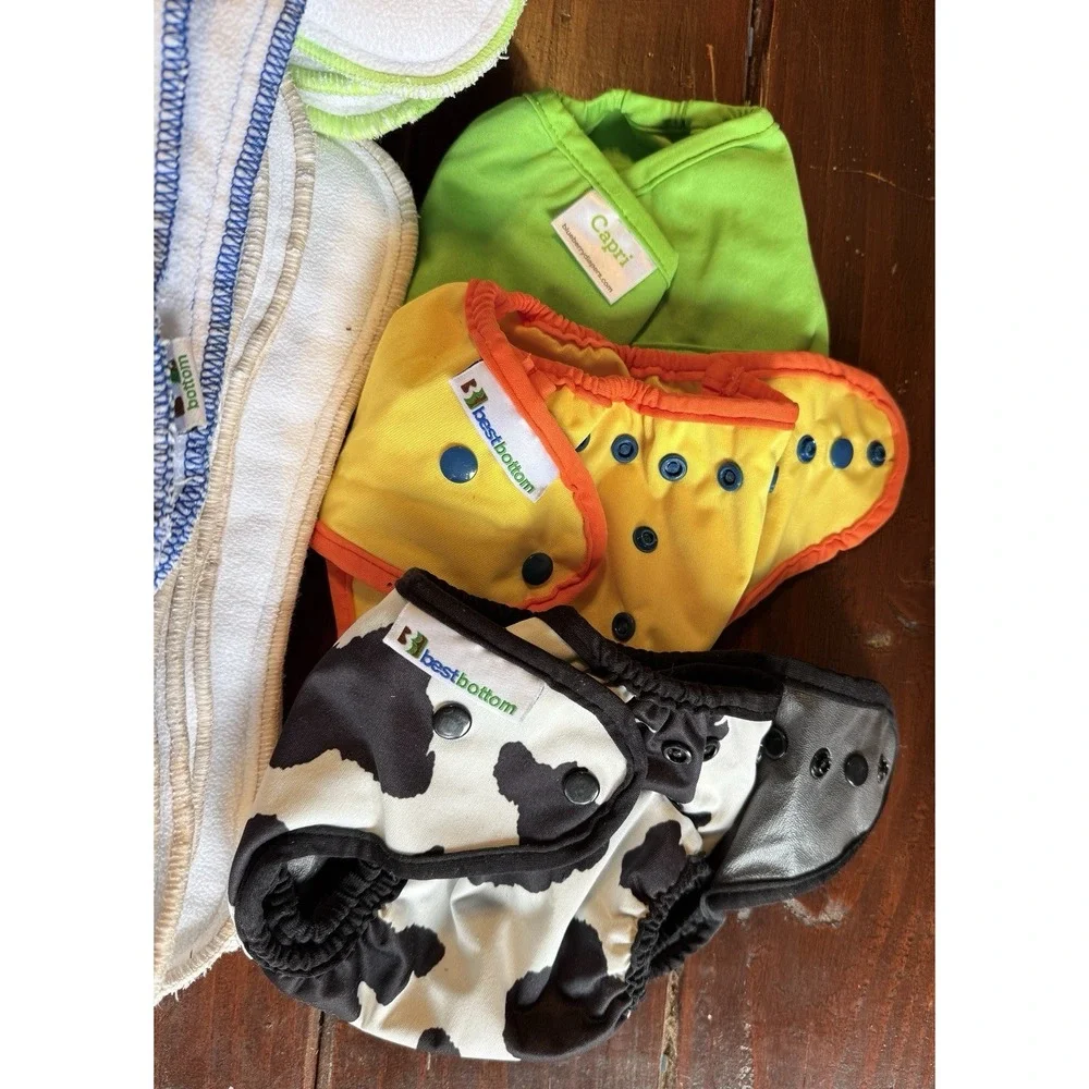 Smart Bottoms Best Bottoms Cloth Diaper Lot Covers S-L Buttons Inserts + Extras